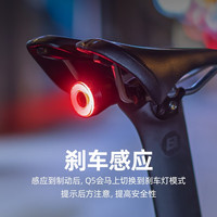 洛克兄弟自行车灯夜间骑行山地车高亮强光手电筒USB充电防雨前灯