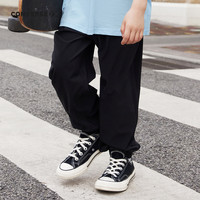 Converse匡威童装男女童夏季薄款防蚊裤长裤四面弹柔软舒适儿童裤子 正黑色 140 /60 【身高128-140cm】