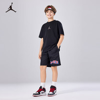 NIKE JORDAN 耐克童装男童短裤2025夏季儿童休闲运动裤子 正黑色 120 /56 【身高110-116cm】