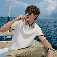 Navigare意大利小帆船休闲polo衫男短袖翻领t恤 2XL 椰奶白（速干版）