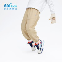 361°童装男女童梭织加绒加厚长裤冬季通码运动百搭长裤 风滚草 101cm