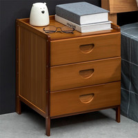 淘之良品 D款床头柜 三抽屉 茶色