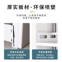 豫正 家用现代简约书籍馆多层落地置物架钢制简易图书馆书架 珍珠白单面六层2米高0.8m长副