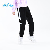 361°童装女童针织加厚长裤冬季基础百搭中大童休闲保暖裤子 经典黑 140 cm