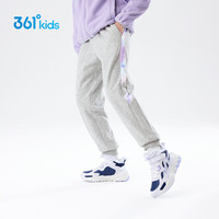 361°童装女童针织加厚长裤冬季基础百搭中大童休闲保暖裤子 浅瓦花灰 160 cm