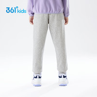 361°童装女童针织加厚长裤冬季基础百搭中大童休闲保暖裤子 浅瓦花灰 130 cm
