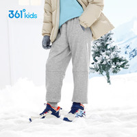 361°童装男女针织加厚长裤2025冬季通码运动长裤 【加绒】浅瓦花灰 150 cm