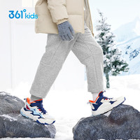 361°童装男女针织加厚长裤2025冬季通码运动长裤 【加绒】浅瓦花灰 170 101cm