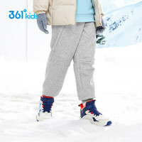 361°童装男女针织加厚长裤2025冬季通码运动长裤 【加绒】浅瓦花灰 170 cm
