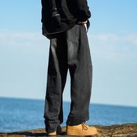 春款直筒牛仔裤男士休闲裤男牛仔裤阔腿牛仔裤牛仔裤直筒