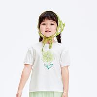 抑菌面料儿童短袖T恤女童夏装小童圆领上衣宝宝立体精致印花童装