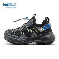 天美意儿童透气网面运动鞋 黑色 34