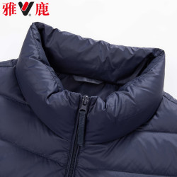 雅鹿 鸭绒轻薄羽绒服男士立领时尚保暖羽绒外套