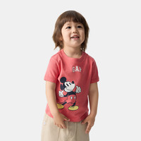 Gap男幼童2025春季新款卡通图案纯棉短袖T恤儿童装上衣美版742993