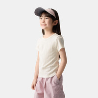 Gap女童2025春季新款坑条肌理短袖T恤亲肤儿童装上衣美版744492