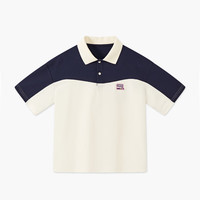 马骑顿(MQD)男大童夏季新品撞色拼接学院风网球T恤亲肤透气POLO衫
