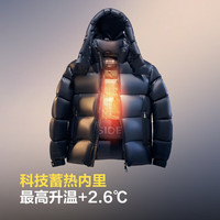 波司登（BOSIDENG）羽绒服女新款泡芙长款连帽宽松廓形轻柔蓬感厚外套   170/92A
