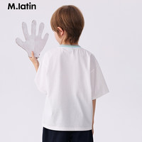 M.Latin/马拉丁童装24年夏撞色印花男大童短袖T恤 半漂白 120cm