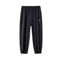 asics亚瑟士童装春夏季男女儿童舒适防蚊裤轻薄防晒裤百搭运动裤 001黑色 130 cm