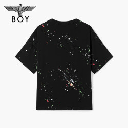 BOY LONDON 25夏季男女同款星空经典翅膀休闲时尚潮牌短袖T恤N01800 黑色 S