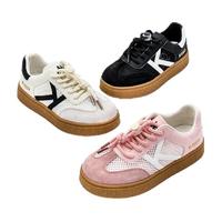 Kappa Kids卡帕童鞋2024夏季儿童板鞋透气百搭男女童运动鞋潮 黑色 38