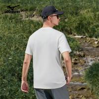 美津浓 Mizuno户外短袖T恤男速干透气圆领印花上衣 白色  XL 