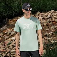 美津浓 Mizuno户外短袖T恤男速干透气圆领印花上衣 绿色  4XL 
