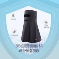UV100防晒面罩夏男女遮阳护颈开车冰丝透气防紫外线口罩22522 极简灰-遮蔽率99.00% F