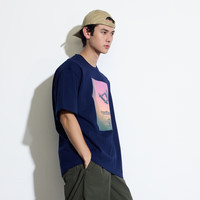 Gap男女装夏季字母logo短袖T恤百搭上衣 海军蓝 463239 S (165/88A) 亚洲尺码