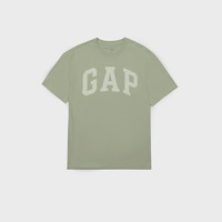 Gap男女装夏季字母logo短袖T恤百搭上衣 水绿色 465796 2XL (185/104A) 亚洲尺码