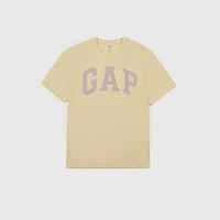 Gap男女装夏季字母logo短袖T恤百搭上衣 黄色 465796 3XL (185/108A) 亚洲尺码