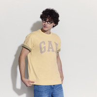 Gap男女装夏季字母logo短袖T恤百搭上衣 黄色 465796 XS (165/84A) 亚洲尺码