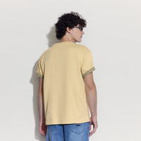 Gap男女装夏季字母logo短袖T恤百搭上衣 黄色 465796 XL (180/100A) 亚洲尺码