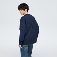 Gap男女装夏季字母logo短袖T恤百搭上衣 海军蓝 -2 (465796) L (175/96A) 亚洲尺码