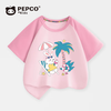 MINI PEPCO小猪班纳童装女童短袖t恤纯棉儿童夏季洋气插肩袖小女孩宽松半袖