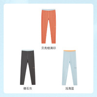 like uu【特惠捡漏】儿童瑜伽裤超柔云感运动高弹打底裤 9分裤-贝壳橙色满印 plus 适合145-165cm 70-100斤