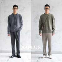 a.b.x【柔软细腻18支100全羊毛】冬季美利奴羊毛衫针织衫毛衣男 芥末绿 2XL