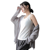 浪莎莫代尔棉背心女春夏季内搭女士小背心圆领打底修身无袖外穿薄款