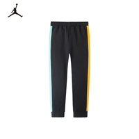 NIKE JORDAN 耐克童装男童加绒保暖运动长裤秋冬儿童休闲针织裤子 正黑色 100 /50 【身高92-98cm】