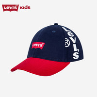 Levi's李维斯儿童帽子刺绣logo镂空鸭舌帽夏季男女童棒球帽潮 深靛蓝 8/20【头围54-56cm】