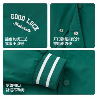 拼色棒球服儿童外套男童女童童装2025春装绣花休闲上衣潮