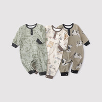 巴厘小猪宝宝春装男宝洋气炸街卫衣哈衣幼儿春秋衣服婴儿连体衣春季外出服 顽皮斑点狗 59cm