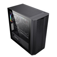 先马(SAMA) 平头哥M8 游戏办公小型电脑机箱(玻璃侧透/支持MATX主板/顶部240水冷位) M8黑色+6个棱镜4PRO风扇+AN650W电源