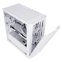 先马(SAMA) 平头哥M8 游戏办公小型电脑机箱(玻璃侧透/支持MATX主板/顶部240水冷位) M8 白色雪装版 单机箱