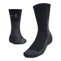 安德玛(UNDERARMOUR)All Weather男女情侣运动羊毛混纺中筒袜-1双装1387068 001