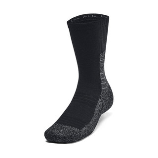 安德玛（UNDERARMOUR）All Weather男女情侣运动羊毛混纺中筒袜-1双装1387068 001
