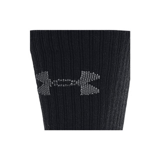 安德玛（UNDERARMOUR）All Weather男女情侣运动羊毛混纺中筒袜-1双装1387068 001