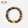 周六福 520  黄金手链男款硬金六字真言木变石虎眼石手串 定价 1.15g