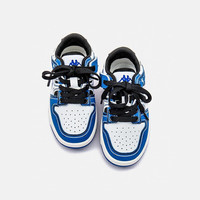 Kappa Kids卡帕童鞋运动鞋四季款篮球鞋舒适儿童休闲鞋潮牌百搭鞋子 蓝色 36