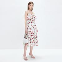 吊带连衣裙女士印花浪漫复古中长款度假风